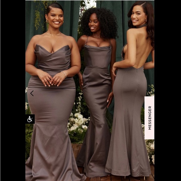 House of CB Juliette shadow halter gown - Picture 6 of 10